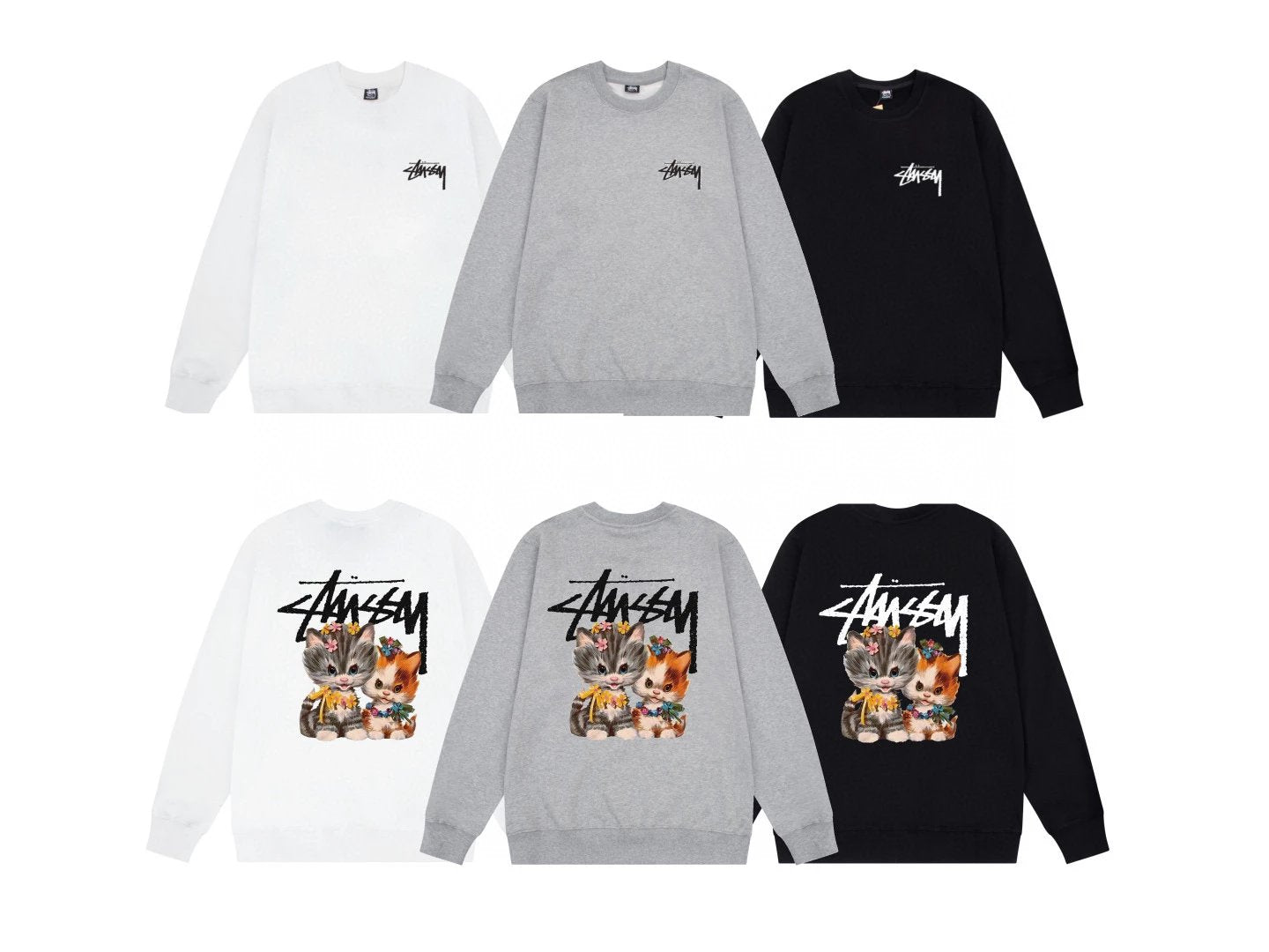 Stussy Hoodie Top Version Heavy450g Hoodless Sweater Black Eight Graffiti World Parade Dice