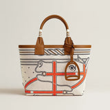 Hermes women's bag Top version New Canvas Bag Steeple25Pure Hand Production23New Steeple25Handbag Canvas Handbag