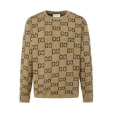 Gucci Sweater Full logo Knitted round Neck Sweater Long Sleeve Thicken Lazy Style OS Loose Fit Unisex Top Jacket Versatile Casual Wearable Inside and Outside