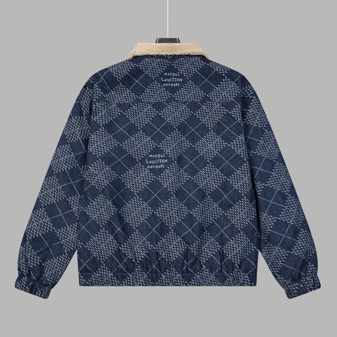 Louis Vuitton LV Jackets Puppy Series Lamb Wool Denim Jacket Unisex Autumn Winter New Sports Casual Loose Versatile