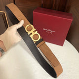 Ferragamo Belt Top version 【Counter Genuine Customization】Belt Men NFC Anti-Counterfeiting Surrogate Shopping Light Luxury Men's Leather Belt Vachette Clasp Business Casual Genuine Leather Replacement Belt Belt