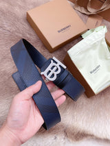Burberry Belt Top version 【Full Package】New Men's Leather Belt Width3.5cm Double-Sided Imported First Layer Calfskin Full Grain Leather Genuine Goods Quality Original Letter Rotating Buckle Counter Full Set Gift Box Packaging B Home Belt