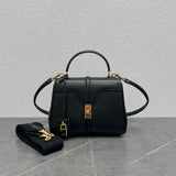 Celine women's bag Top version 【Original Factory】Celebrity Style New Arrivals STRAP“16”Handbag Handbag Matching2Shoulder Strap Handbag Portable Handbag Crossbody Shoulder Bag Wide Shoulder Strap Soft16No. Handbag Small Size23cm188003Medium32cm187373