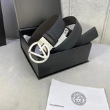 VERSACE Belt Top version Belt Men's Women's Universal Belt Pure Leather Men's Belt Imported from Italy Cowhide Leather v Home Belt Width3.8cm