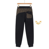 FENDl Sweatpants Back upper width double F Alphabet Jacquard logo Cuffed Sweatpants25ss Spring Summer New Cotton Long Pants Sports Pants Autumn Unisex Drawstring Loose Plus Size Casual Pants