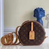 Louis Vuitton LV Women's Bag Top version 【Surrogate Shopping Edition Premium】miniBoiteChapeau round Pie Bag Cell Phone Wallet Underarm Bag Handbag Shoulder Bag Messenger Bag Handbag Ladies Bag Goddess Bag Net Red Bag Women's Bag M45149M45578M52294