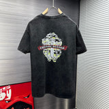 Chrome Hearts T-shirt Sanskrit Sword Pattern Print logo round Neck Short Sleeve25ss New Pure Cotton Unisex Style T T-shirt OS Loose Fit Base Shirt Top Half Sleeve T-Shirt