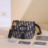 Dior Women's Bag Top version 【Maximum Version zp Level】New Bobby Classic Presbyopic Bag bobby Bobbi Saddle Bag bobbyeast-west Underarm Bag Selenodont Bag Moon Bag bobby Underarm Bag Shoulder Bag Crossbody Bag