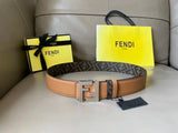 FENDI Belt Top version In Stock High Quality Genuine Leather New Men's Belt Fashion All-Match Casual Monster Belt Pant Belt Unisex