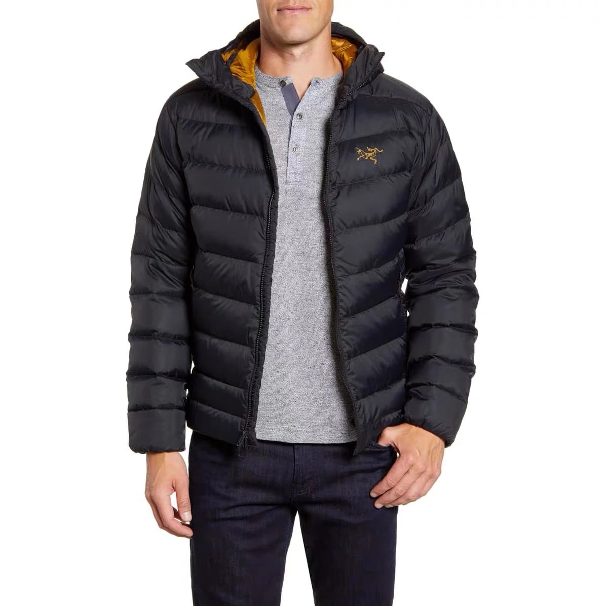 Arc'teryx Down jacket Top Version Men's and Women's Lightweight Warm Goose down Hooded down Jacket