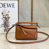 LOEWE Women's Bag Top version 【Level Surrogate Shopping】puzzle Geometric Bag Women's Bag mini18cm Mini Geometric Bag Crossbody Bag Small Size24cm Medium29cm Splicing Box Bag loewe Classic Geometric Crossbody Bag