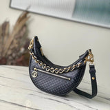 Louis Vuitton LV Women's Bag Top version Full Leather Moon Bag Series Pea Bag Selenodont Bag Hobos Shoulder Underarm Chain Bag