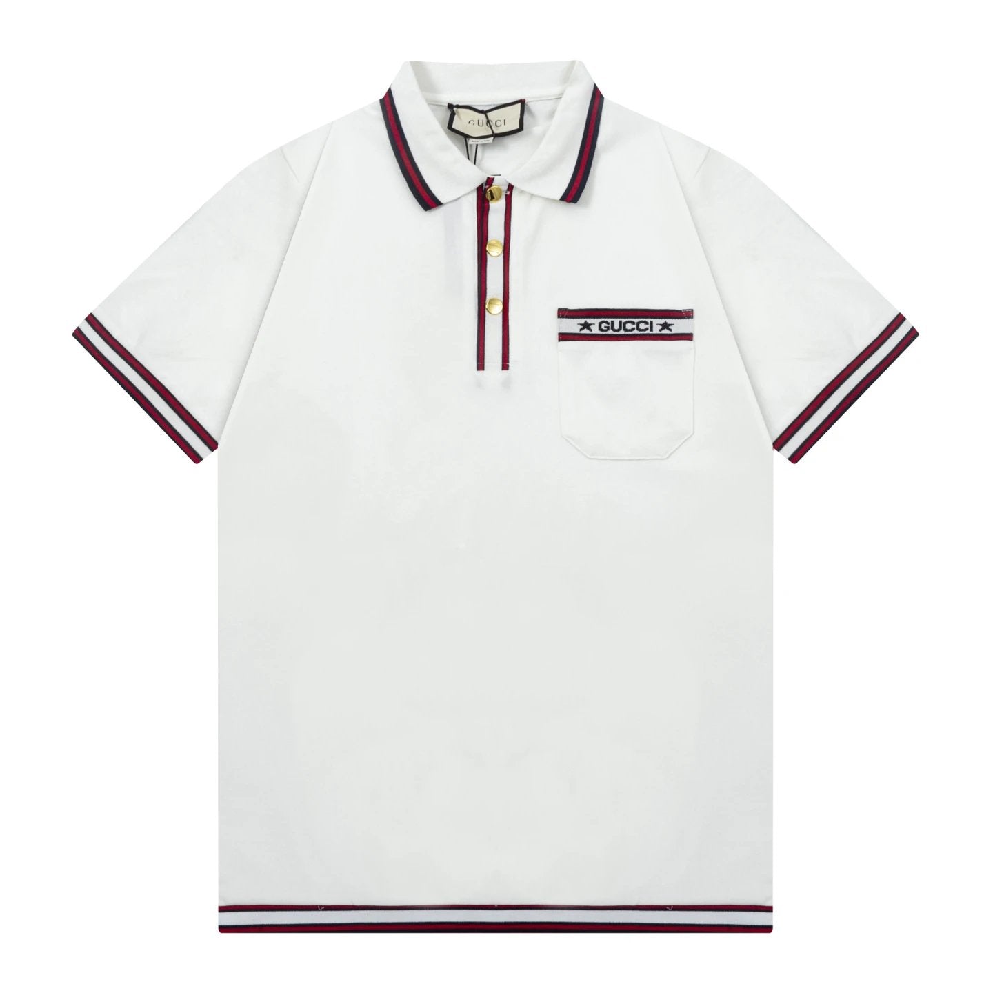 Gucci T-shirt Alphabet Ribbon with Mixed Color Collar and Alphabet Embroidery logo round Neck Short Sleeve25ss New pure cotton T Unisex T-Shirt OS Drop Shoulder Loose Fit Base Shirt Top T-Shirt Short Sleeve