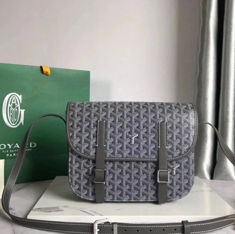 Goyard Bag Top version 【Highest Quality】Ge Jia Quan New Beédère Double Buckle Messenger Bag Men's Messenger Bag Messenger Bag Men's Bag Flap Bag Women's Cross-Body Bag Casual Backpack