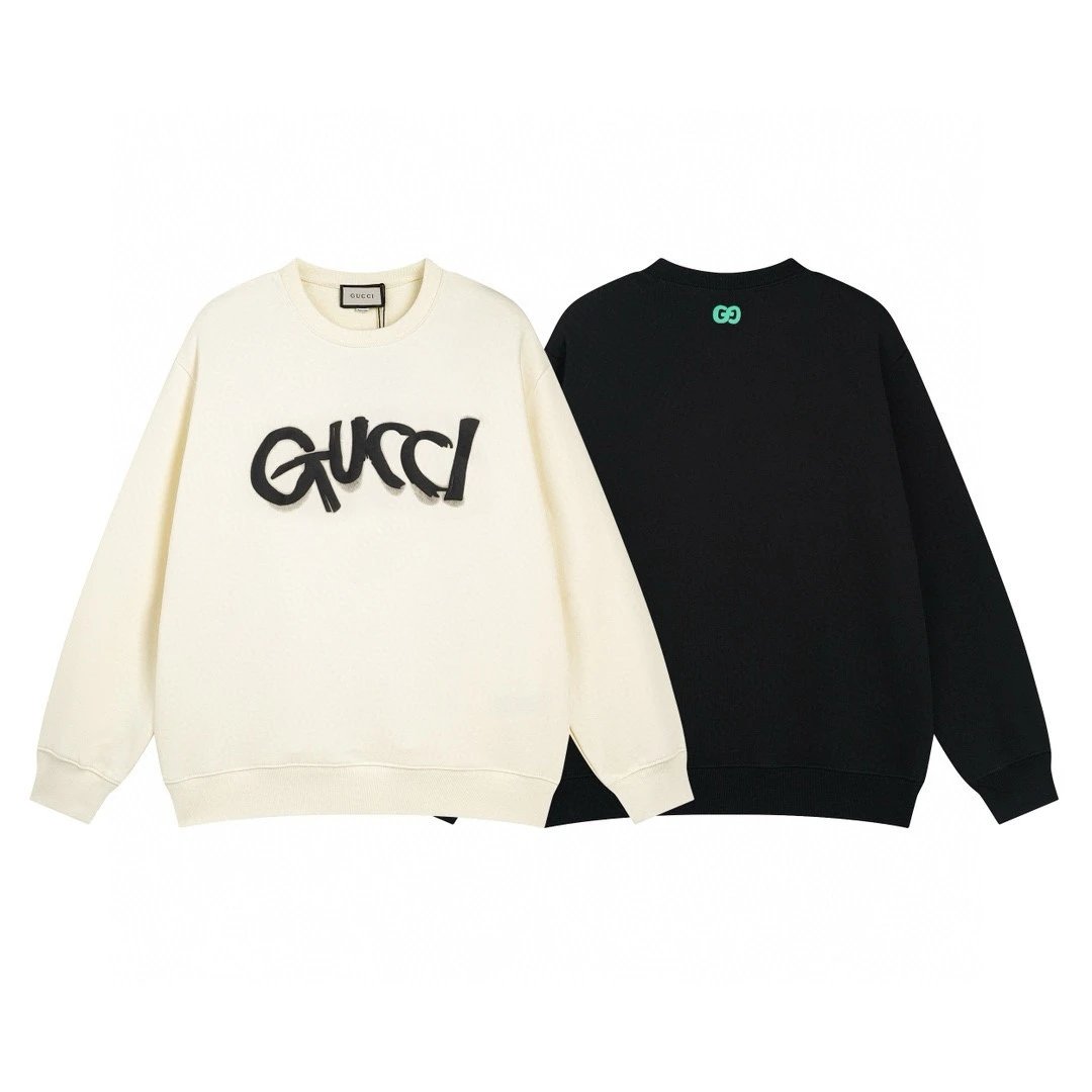 Gucci Hoodie Colorful Chest logo Printed Crewneck Sweatshirt Long Sleeve Base Shirt Outerwear Trendy Unisex Sports Casual Loose Fit Versatile New Autumn Winter Collection