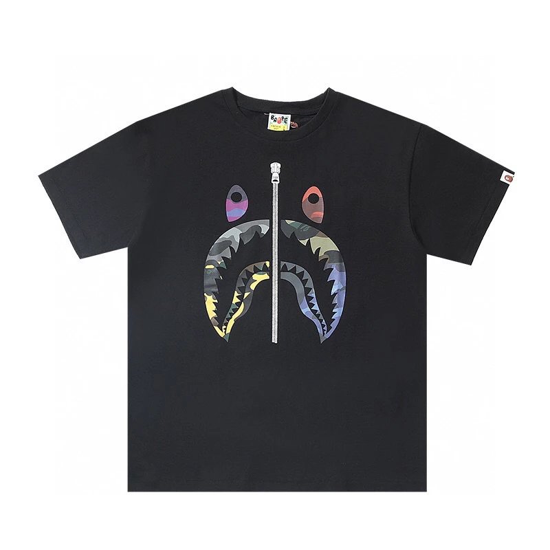 Bape T-shirt Top Version Men's Spring/Summer Tie-Dyed Printed Short Sleeve T T-shirt110036I