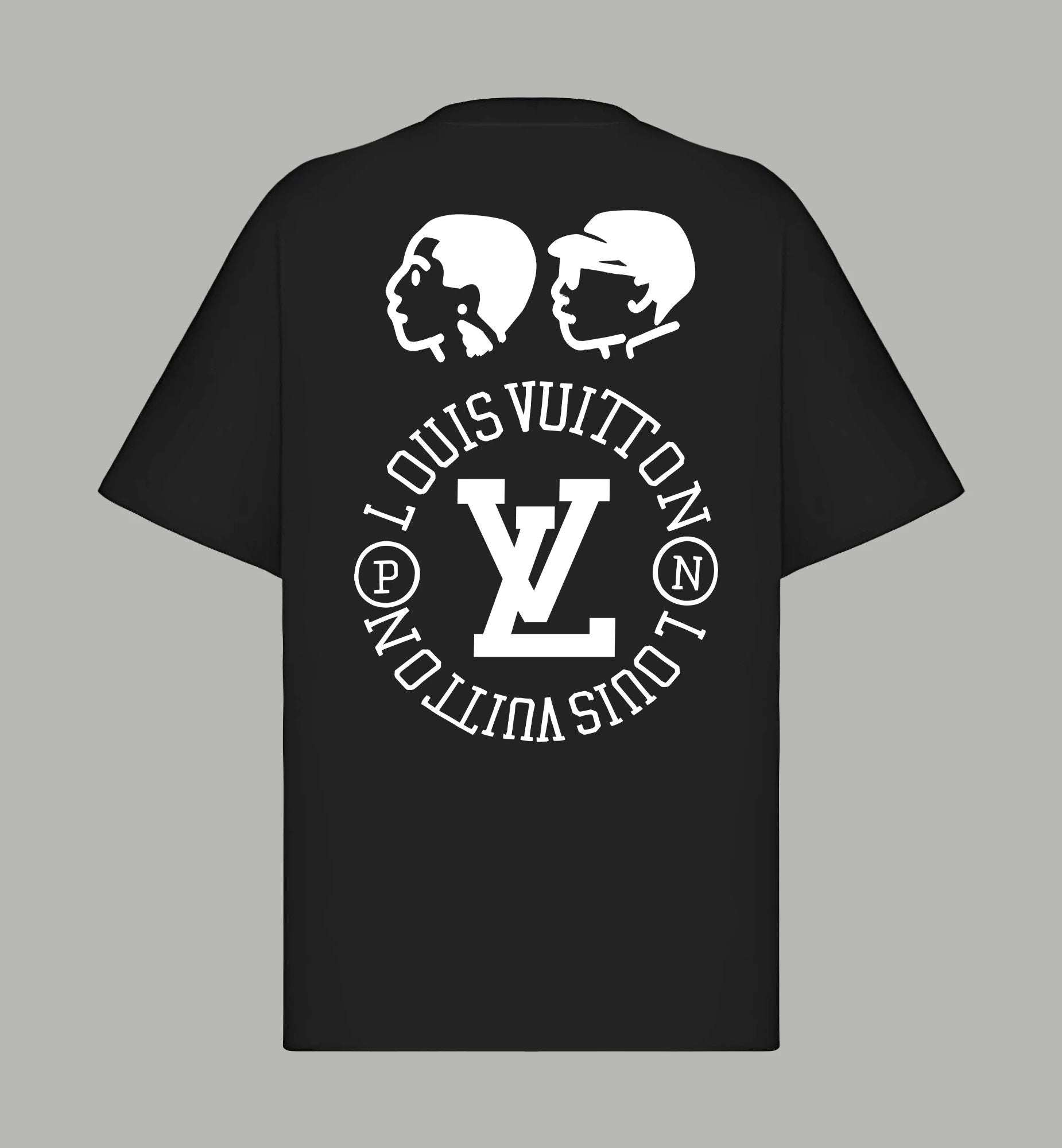 Louis Vuitton LV T-shirt Back Cartoon Portrait Letter Print logo round Neck Short Sleeve25ss New Pure Cotton Unisex Style T T-shirt OS Loose Fit Base Shirt Top Half Sleeve T-Shirt