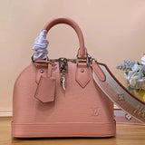 Louis Vuitton LV Women's Bag Top version Classic Chessboard Plaid Presbyopic Shell Bag Handbag Crossbody Shoulder Bag23New Water Ripple Cowhide Series New Handbag Shell Bag Women's Bag