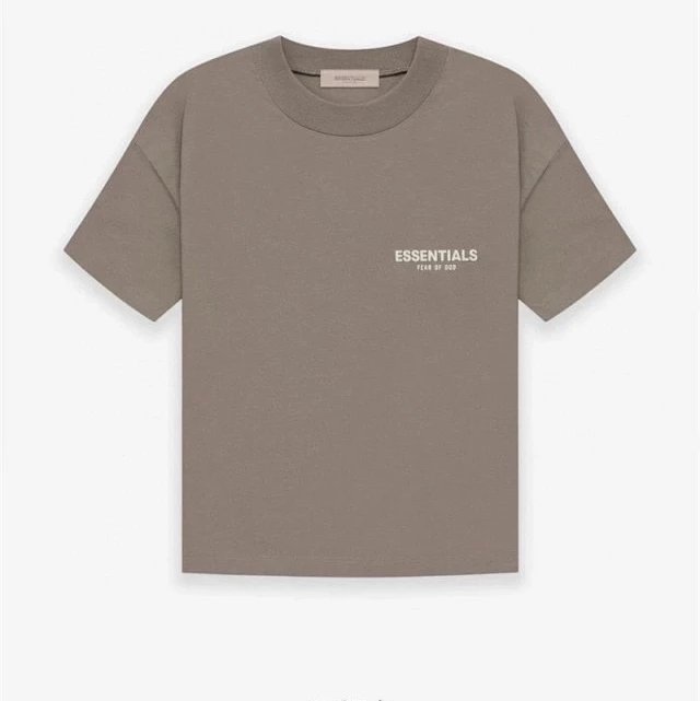 ESSENTIALS T-shirt Top Version22New Double Line Flocking Small Icon Short Sleeve American Casual T T-shirt