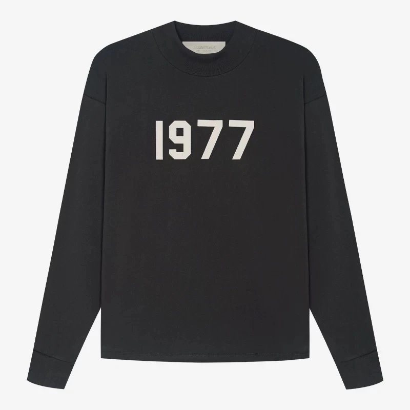 ESSENTIALS Hoodie Top Version1977Counter Same Style Pure Cotton Summer Men's and Women's Same Fashion Loose All-Matching2024New Long Sleeve T T-shirt