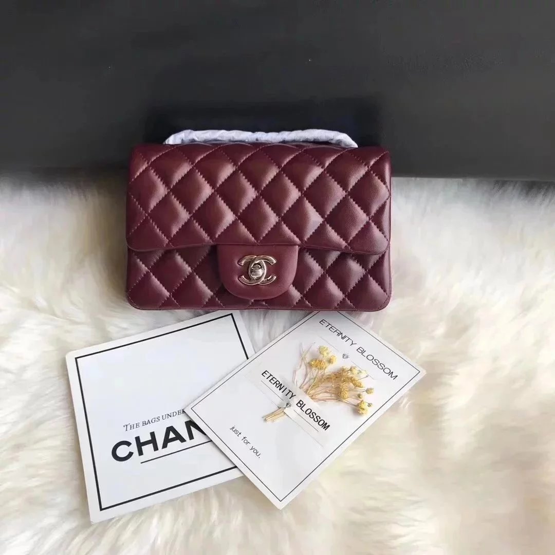 Chanel Women's Bag Top version 【Surrogate Shopping Version Genuine Goods Leather】l Classic CF Large Package mini20cm1116CF Fang Fat Flap Bag Original Sheepskin Women's Bag Chain Bag Crossbody Bag Caviar Cowhide CF20cm