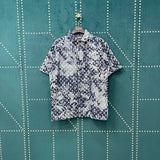 Louis Vuitton LV Shirt Allover Tie-Dye Tapestry Pattern logo Saga Turn-down Collar Short Sleeve Shirt Versatile Casual Business Unisex Slim Fit Jacket