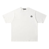 Chrome Hearts T-shirt Front Chest Small Logo Rhinestone Horse Hoof LOGO round Neck Short Sleeve25ss New pure cotton T Unisex T-Shirt OS Loose Fit Base Shirt Top T-Shirt Short Sleeve