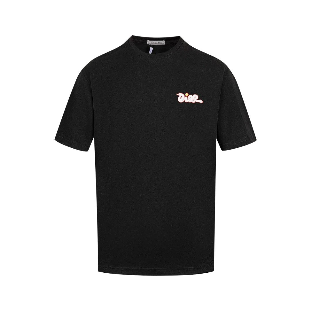 Dior T-shirt Year of the Snake Letter Embroidery on the Chest logo round Neck Short Sleeve25ss New pure cotton T Unisex T-Shirt OS Loose Fit Base Shirt Top Half Sleeve T-Shirt