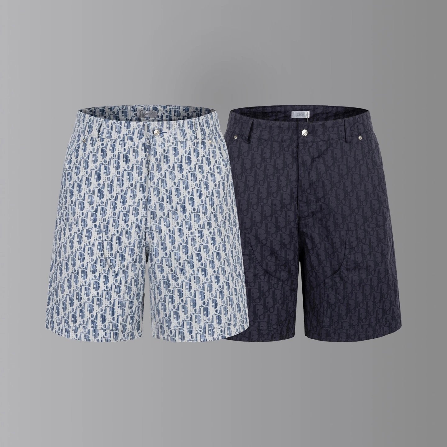 Dior shorts Full Jacquard Print logo Five-point Shorts25ss New Drawstring Casual Summer Pants American Style5Two-in-One Casual Sweatpants for Men and Women, Pure Cotton Joggers