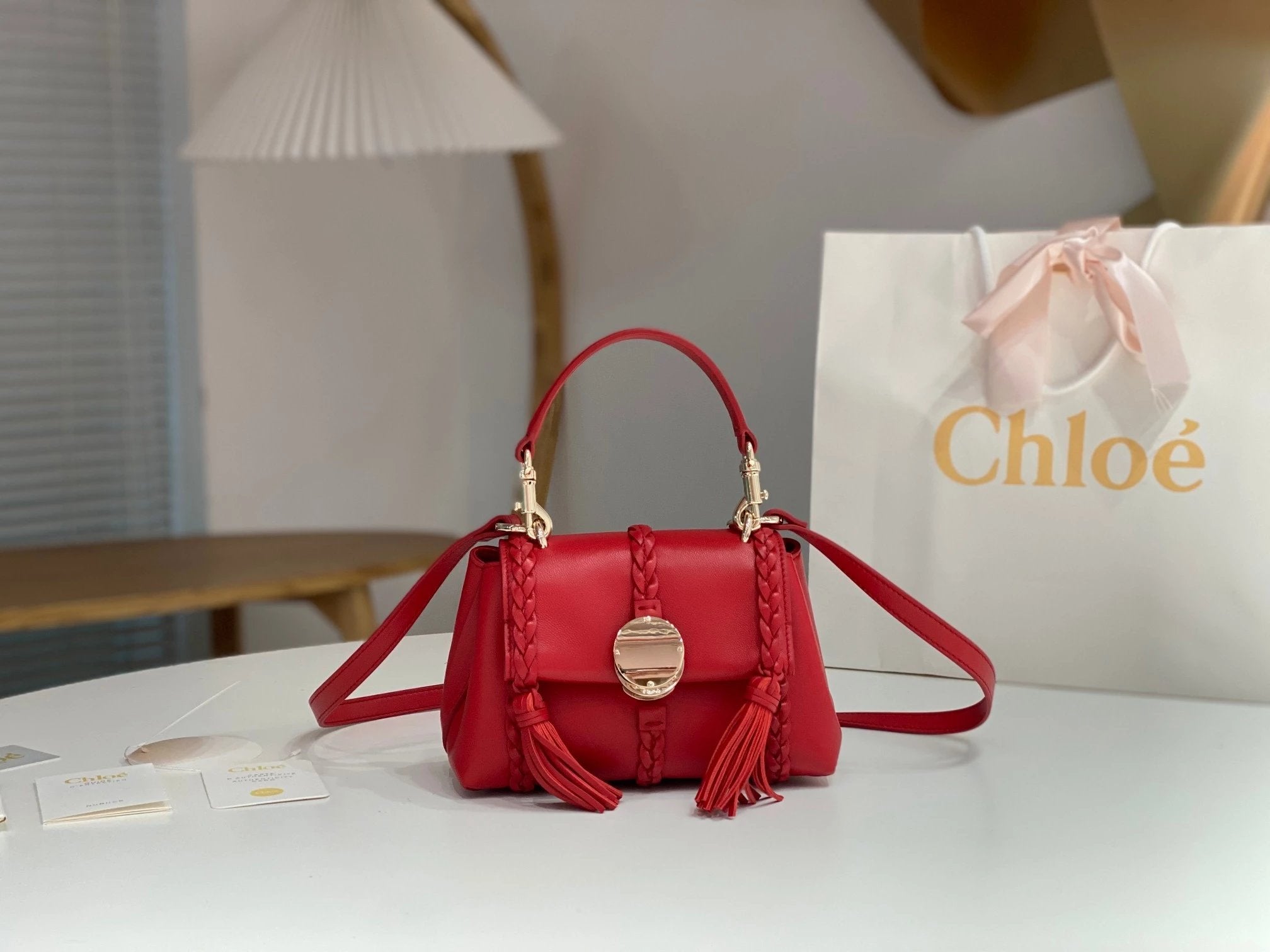 Chloe Bag Top version 【Original Leather】Penelope Gold Coin Bag Milled Cowhide Leather Foreskin Same Style as Gao Yuanyuan's Hot Sale Gold Coin Bag Coin Bag Handbag Portable Travel Bag Box Bag