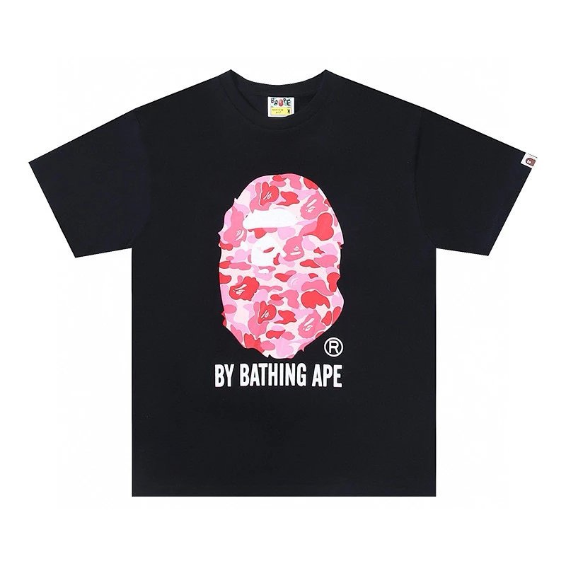 Bape T-shirt Top Version Counter Same Style Cotton Short Sleeve T T-shirt Men's and Women's Loose Summer Base Casual Half Sleeve