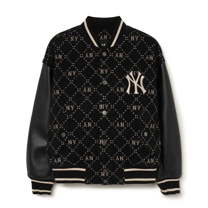 MLB Jackets Top Version Men and Women Couple Diamond Retro Presbyopic Jacket Coat Wool Fashion Baseball Uniform Autumn