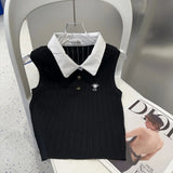 Dior T-shirt Chest CD Embroidery logo Sleeveless Short Sleeve Sleeveless Vest25ss New Pure Cotton Women's Style T T-shirt OS Loose Fit Base Shirt Top Half Sleeve T-Shirt