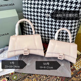 Balenciaga Bag Top version 【Level Surrogate Shopping】Hourglass Bag ahourglass Hourglass Bag Crocodile Leather Litchi Grain Cowhide XS No. S Women's Crossbody Bag