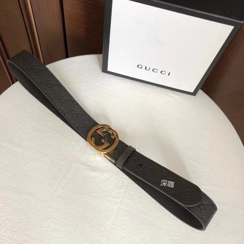 Gucci Belt Top version New Original Single Men's Belt Leather Belt Double g Belt Men's Fashion Casual Original Leather Gujia Belt GG Home Pant Belt Female Gucci Gucci Belt Ferragamo