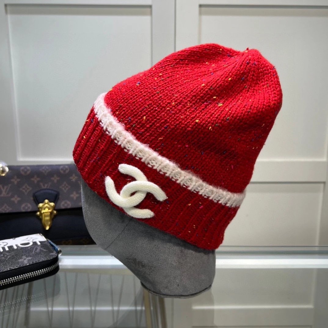 Chanel Hat Casual Knitted Hat High Quality Fashion Fashion Brand Official Website Quality Autumn and Winter Feel Super Soft and Comfortable Knitted Thread Hat，Excellent Elasticity！