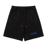 LOEWE Shorts Flame Embroidery logo Heavyweight American Style Casual Summer Shorts with Drawstring5Two-in-One Casual Sweatpants for Men and Women