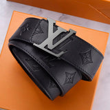 Louis Vuitton LV Belt Belt Men's Light Luxury Cowhide Pant Belt Big Brand High-Grade Fine Steel Letter Buckle Business Casual All-Match Genuine Leather Belt