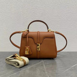 Celine women's bag Top version 【Original Factory】Celebrity Style New Arrivals STRAP“16”Handbag Handbag Matching2Shoulder Strap Handbag Portable Handbag Crossbody Shoulder Bag Wide Shoulder Strap Soft16No. Handbag Small Size23cm188003Medium32cm187373