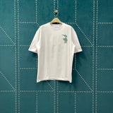 Burberry T-shirt Green Little Knight Print on the Chest logo round Neck Short Sleeve25ss New Pure Cotton Unisex Style T T-shirt OS Loose Fit Base Shirt Half Sleeve T-Shirt Top Half Sleeve