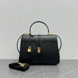 Celine women's bag Top version 【Original Factory】Celebrity Style New Arrivals STRAP“16”Handbag Handbag Matching2Shoulder Strap Handbag Portable Handbag Crossbody Shoulder Bag Wide Shoulder Strap Soft16No. Handbag Small Size23cm188003Medium32cm187373
