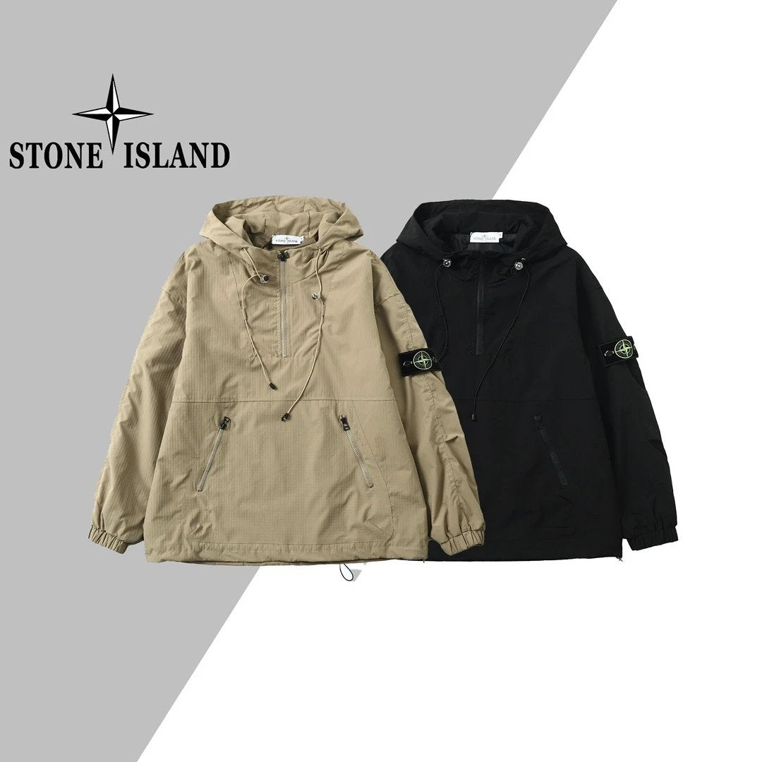 Stone Island Jackets Coats One piece dropshipping2024Autumn New Trendy Pullover Half Zipper Functional Jacket Jacket for Men and Women