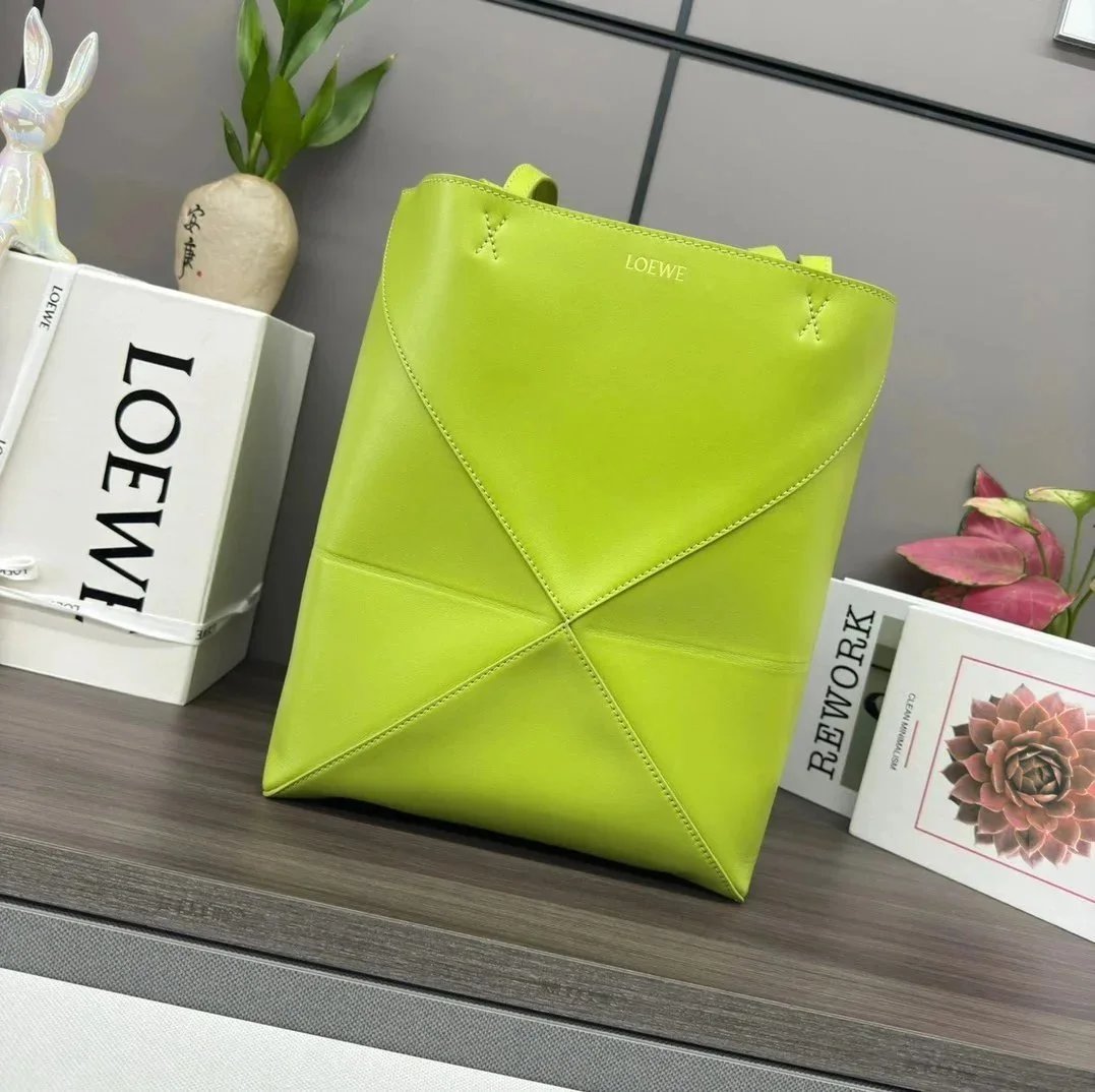 LOEWE Women's Bag Top version 【Kowloon Leather Premium Edition】23New PuzzleFold Handbag Folding Underarm Bag Tote Bag Shopping Bag Handbag Men's and Women's Bags mini Small Tote Bag Oversized Shopping Bag Big Tote tote Bag