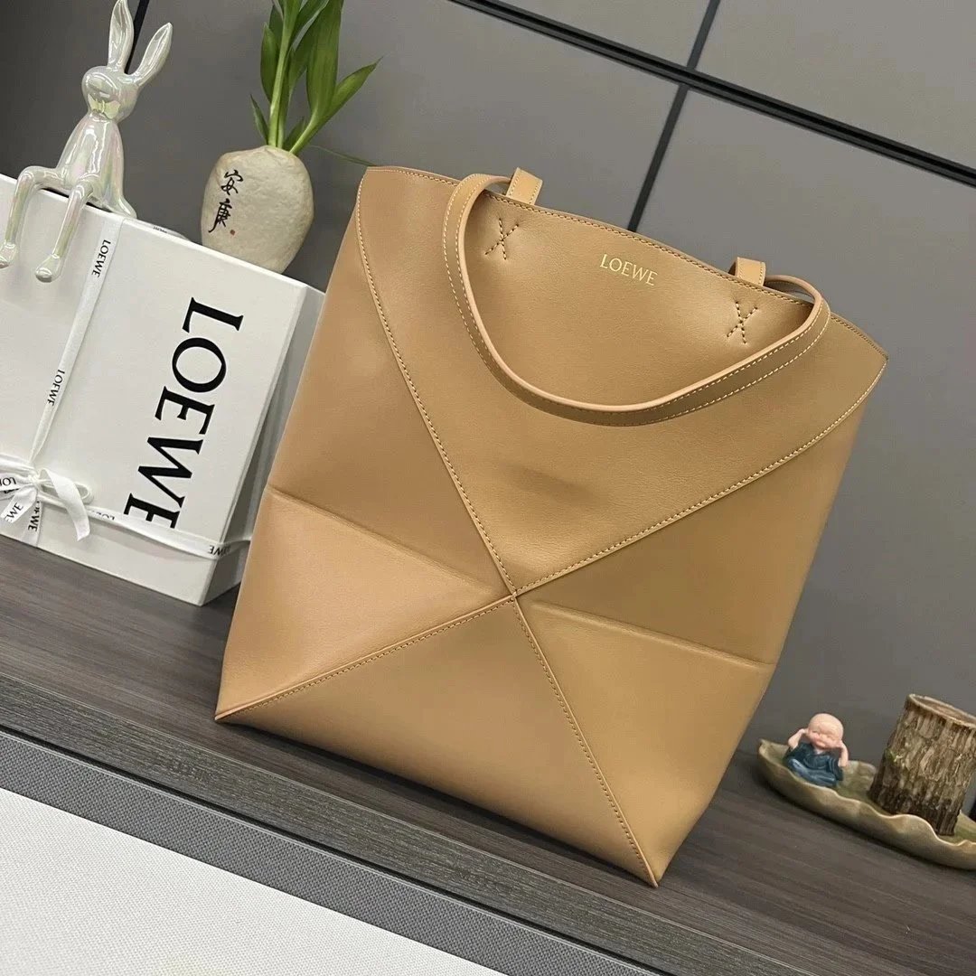 LOEWE Women's Bag Top version 【Kowloon Leather Premium Edition】23New PuzzleFold Handbag Folding Underarm Bag Tote Bag Shopping Bag Handbag Men's and Women's Bags mini Small Tote Bag Oversized Shopping Bag Big Tote tote Bag