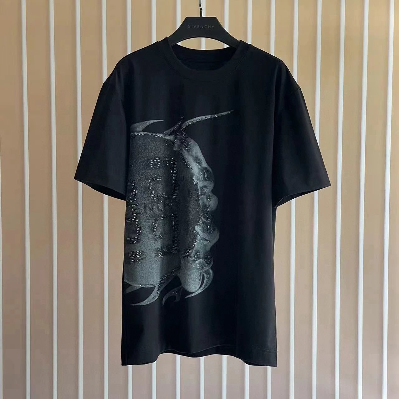 Givenchy T-shirt Top Version Counter Same Collection2Short Sleeve T T-shirt Summer Fashion Men's and Women's Same Mercerized Cotton Printing