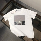 Dior T-shirt Clown Plush Toy Print on Chest logo round Neck Short Sleeve25ss New Pure Cotton Unisex Style T T-shirt OS Loose Fit Base Shirt Top Half Sleeve T-Shirt