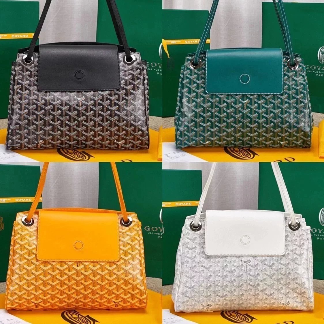 Goyard Bag Top version Elegant Virtue Rouette Genuine Leather Bag Shoulder Messenger Bag Pillow Bag Dumpling Bag Women's Bag Commuter Bag Women's Briefcase