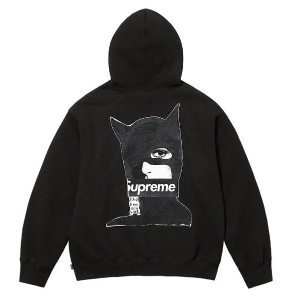 Supreme Hoodie Top Version Autumn and Winter Wild Catwoman Portrait Printing American Style Loose Velvet Padded Hooded Sweatshirt Men's and Women's Hoodies