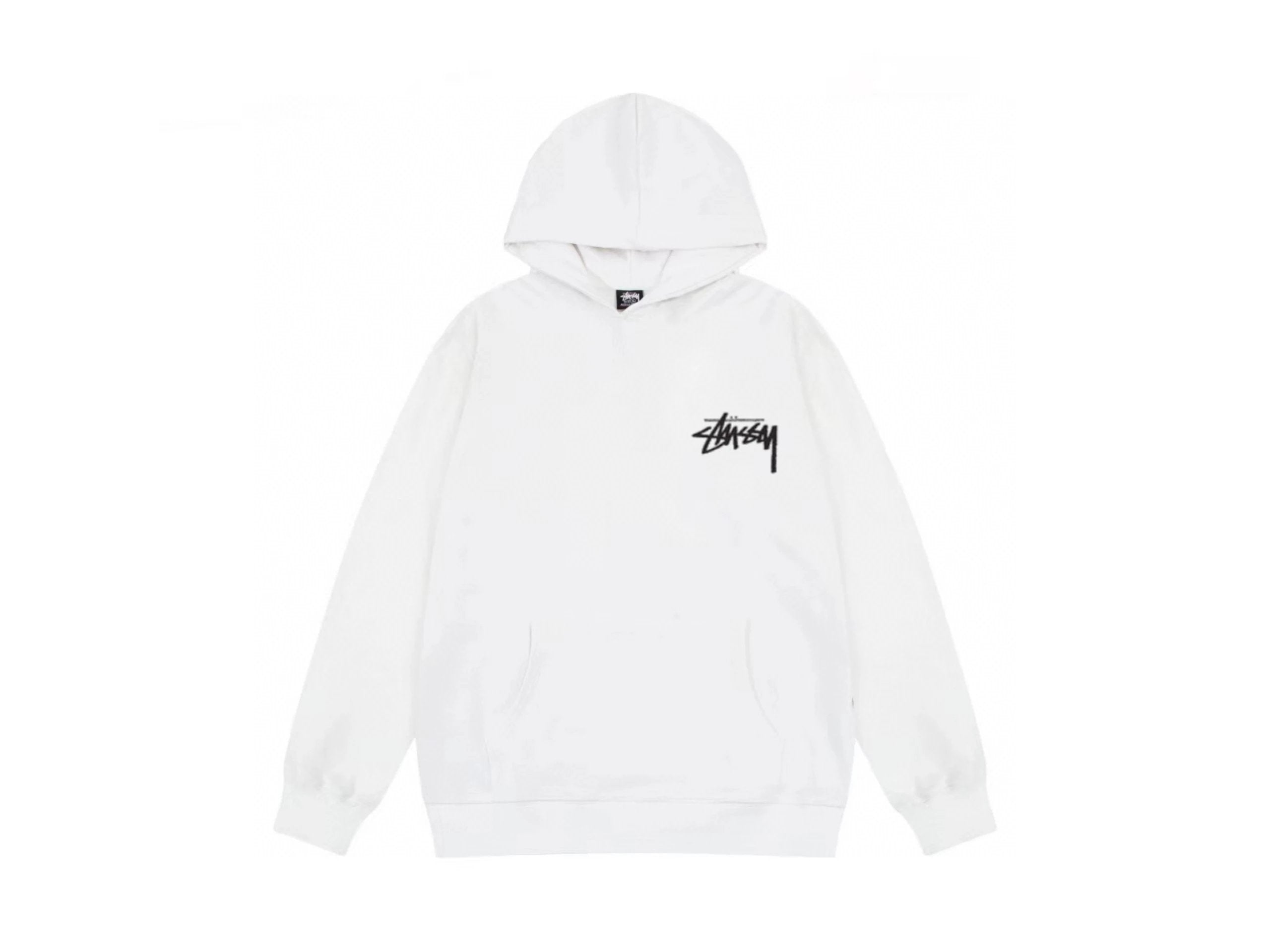 Stussy Hoodie Top Version American High Street Hooded Sweater Same Earrings for Couple Fashion Brand Trend Graffiti Black Eight Dice