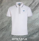 PRADA T-shirt Chest Triangle Mark Letters logo Patch POLO Shirt Lapel Short Sleeve25ss New Unisex Commuter Short Sleeve Summer Loose Fit T Business Shirt Plus Size T-Shirt